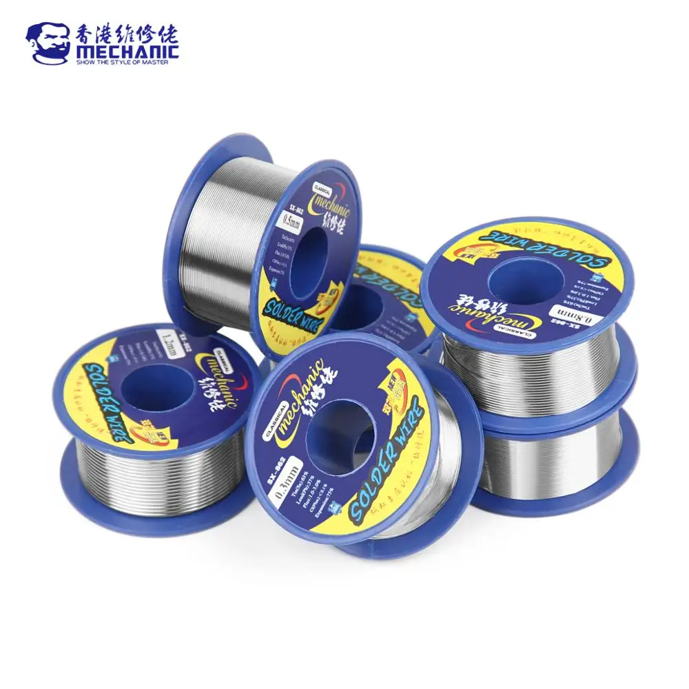 MECHANIC SX-862 60g Double Hole Rosin Core Solder Wire 183℃ Melting Point Solder Flux 1-3% No-residue High Purity Welding Cable