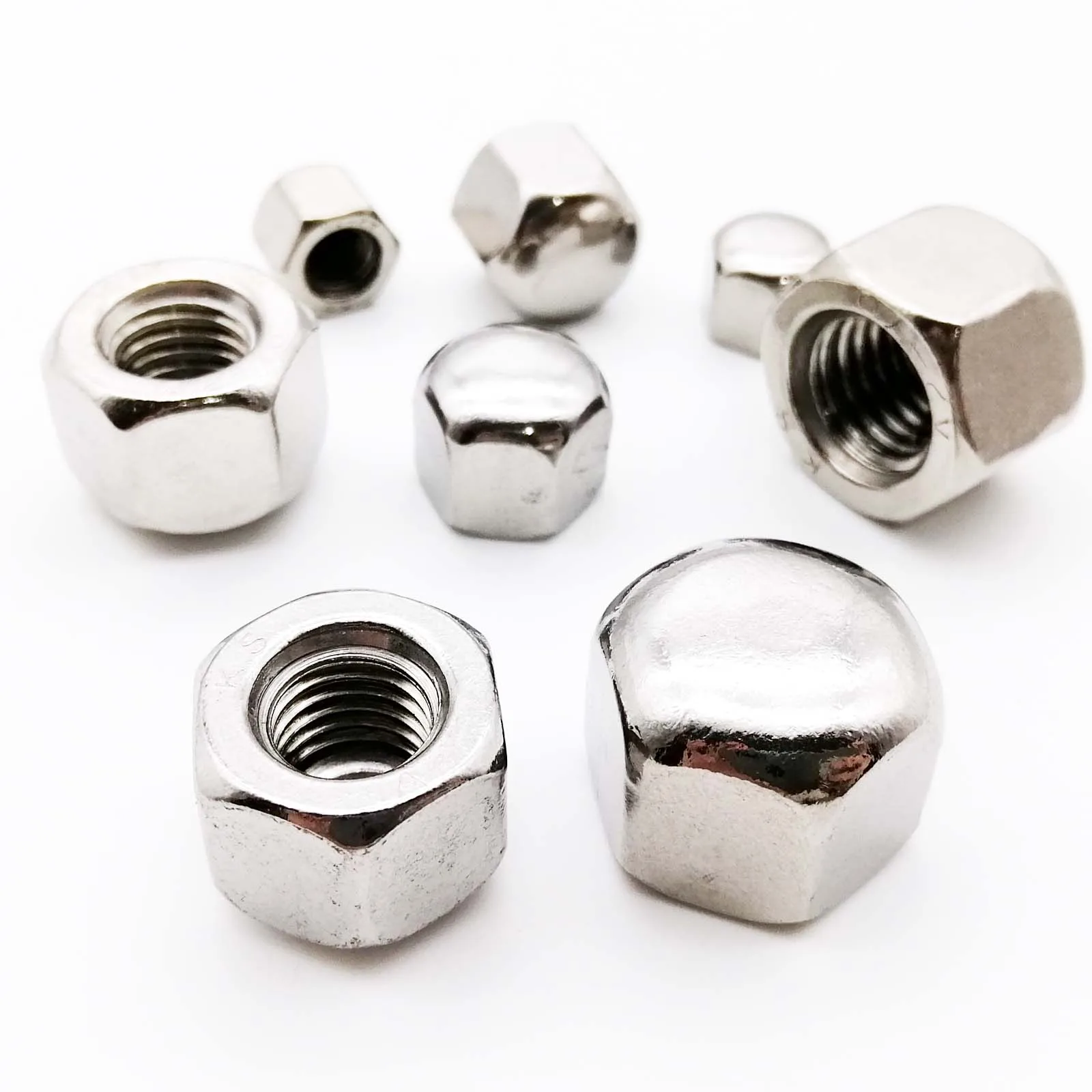 1/2/5/10pc M3 M4 M5 M6 M8 M10 M12 M14 M16 304 A2 Stainless Steel Hex Hexagon Short Low Thin Cap Acorn Nut Cover Blind Nut DIN917