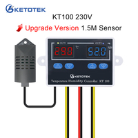 Digital Thermostat Humidity Controller KT100 Hygrostat Egg Incubator Direct Output Regulator Temperature Switch Dual Led Display