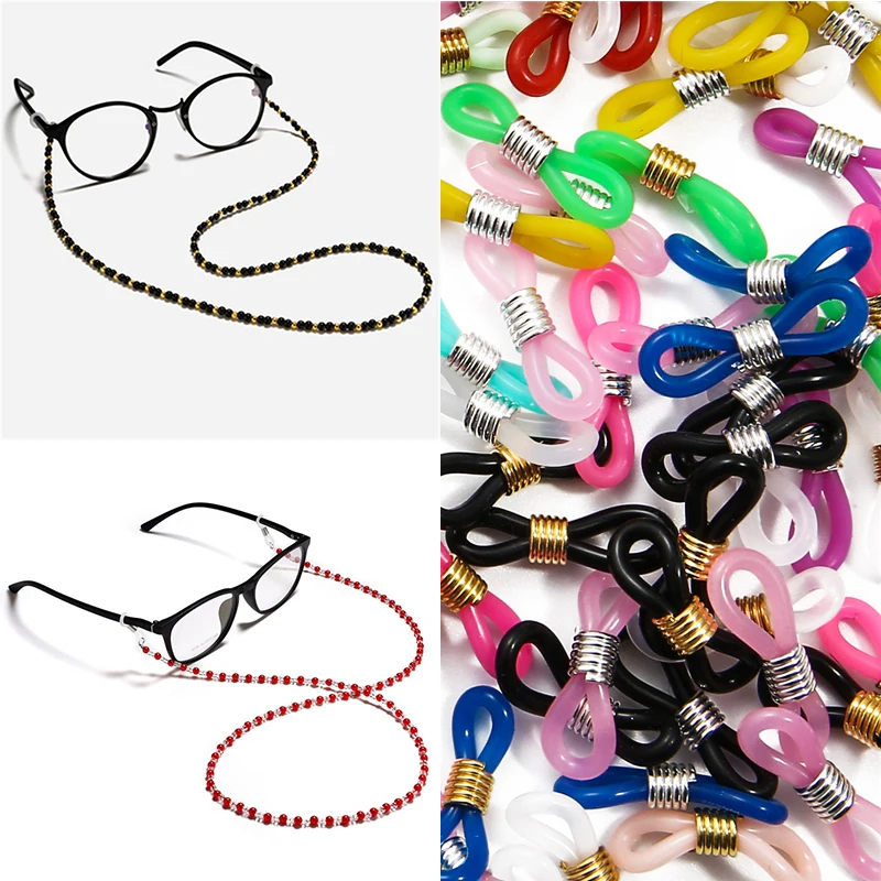 20Pcs/lot Ear Hook Eyeglasses Spectacles Chain Glasses Retainer Ends Rope Sunglasses Cord Holder Strap Loop Connector Jewelry