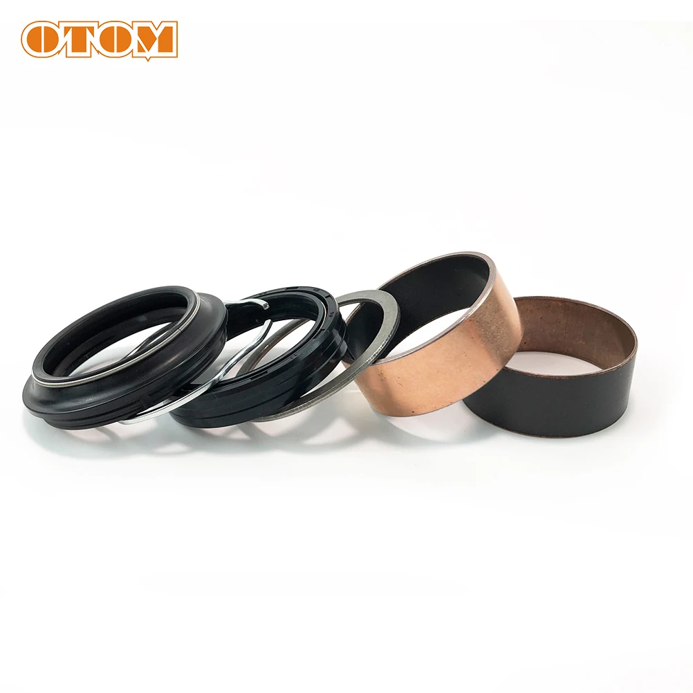 OTOM Motorcycles 47mm Front Fork Dust Seal Oil Seals Bushing External Guide Rails Shock Absorption Maintenance Up & Down Pair