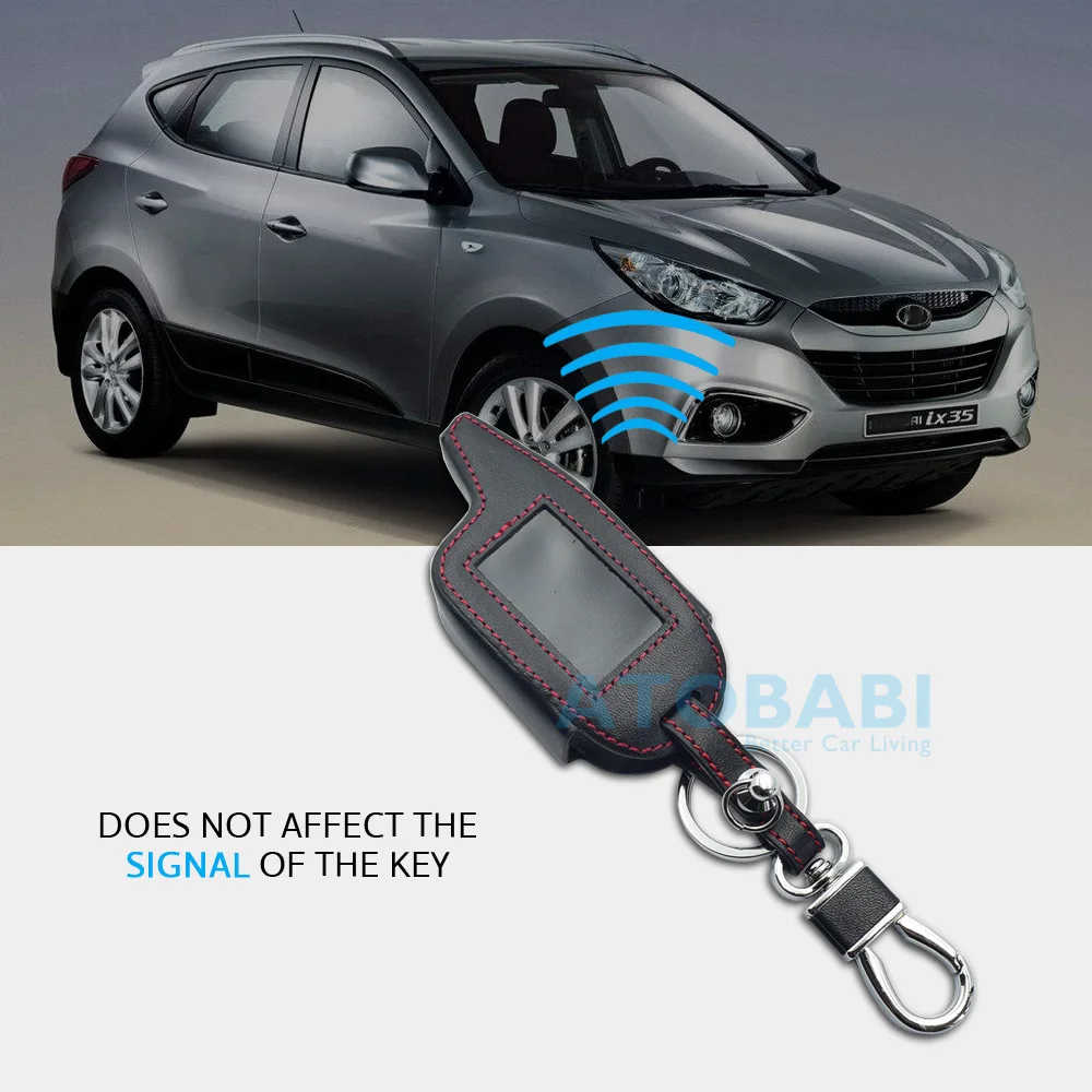 Leather Car Key Cover Remote Control Fobs Cases For Scher-Khan Magicar 7 8 9 10 11 12 M7 M561 M101AS M561 Two Way Car Alarm LCD