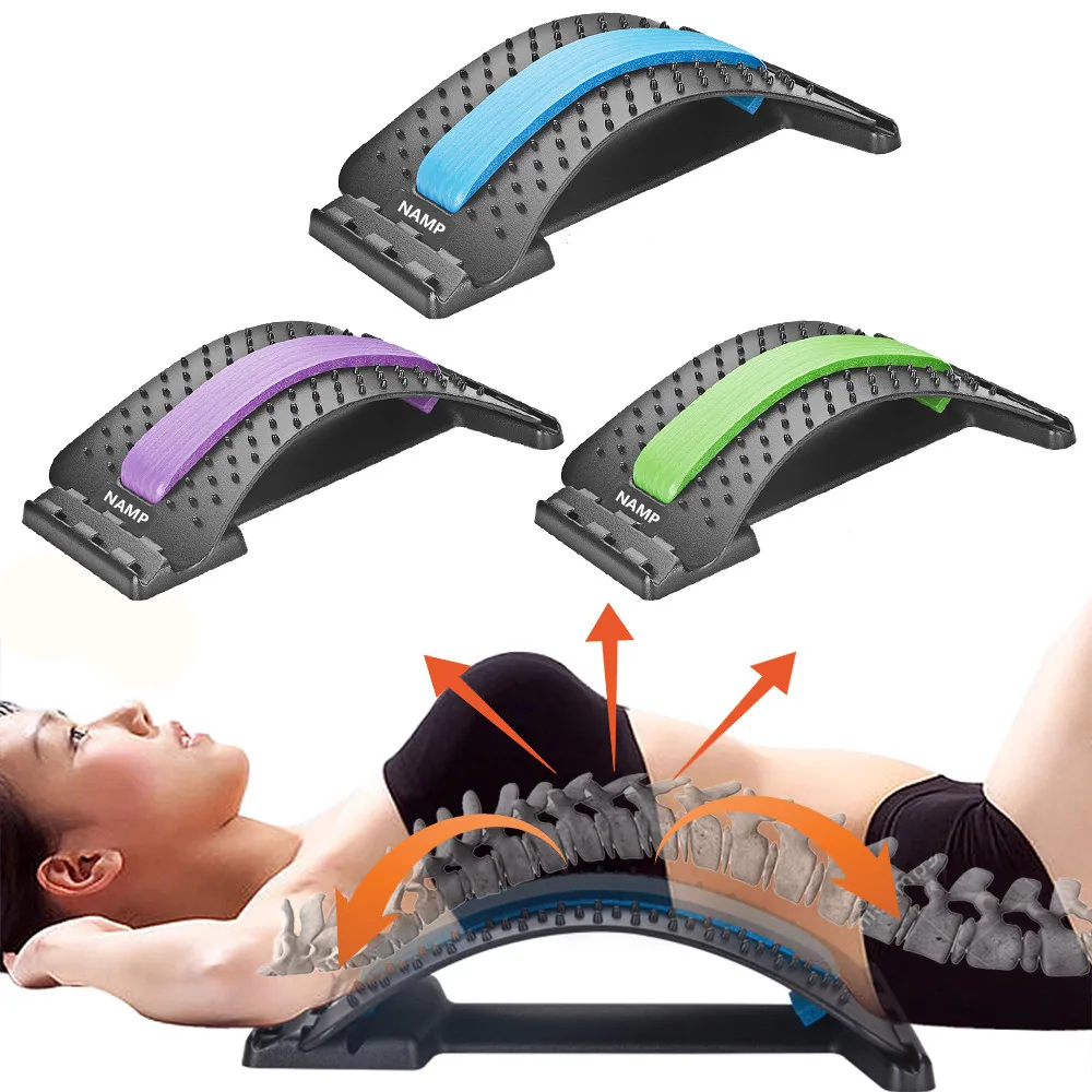 

Back Stretcher Massager Magic Back Support Stretch Massage Fitness Relaxation Spine Pain Relief Orthopedic Back Lumbar Stretcher