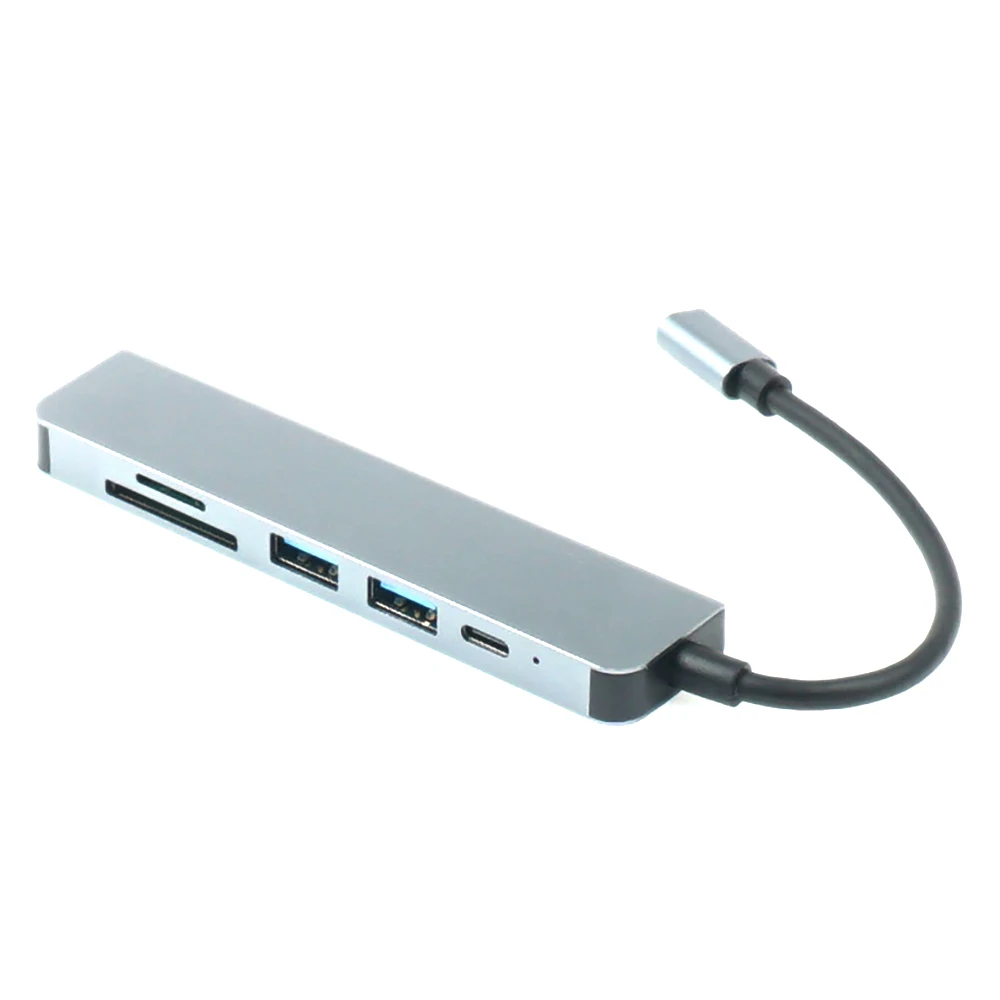 Typ C toUSB Hub 6 IN 1 HDMI-kompatibel USB 3,0 PD SD/TF Kartenleser Adapter kabel