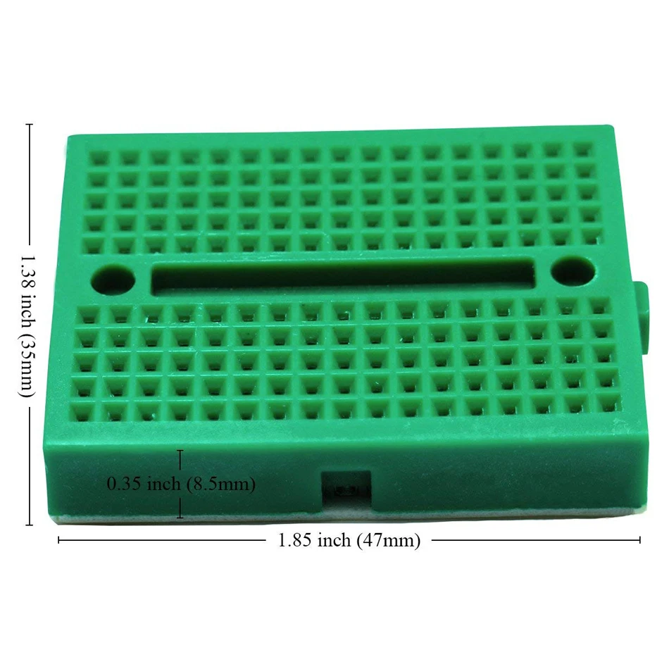 Breadboard 170 Points Mini Solderless Prototype Experiment Test Breadboard 170 Tie-Points 35*47*8.5mm For Arduino Diy Kit