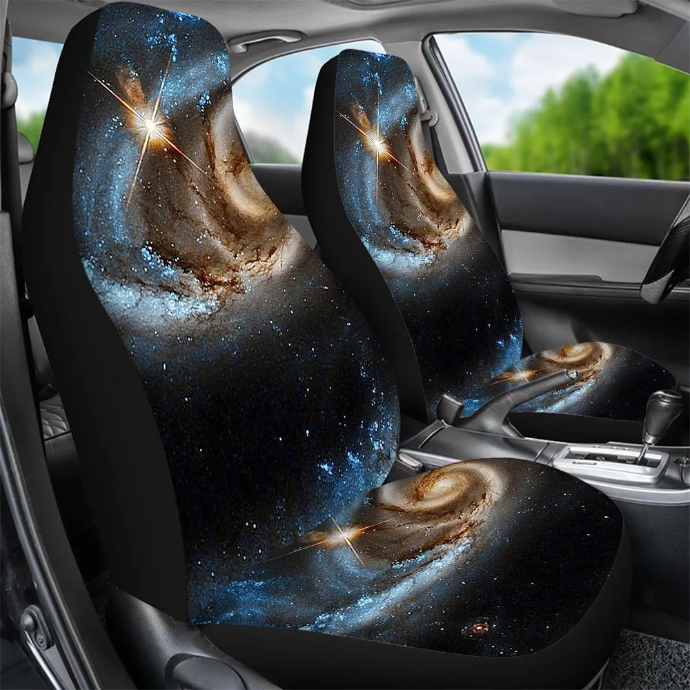 Cool Galaxy Universal Print Car Seat Cover Auto SUV Driver Seat Protector Cover Star Polyester Seat Case for Vehicle