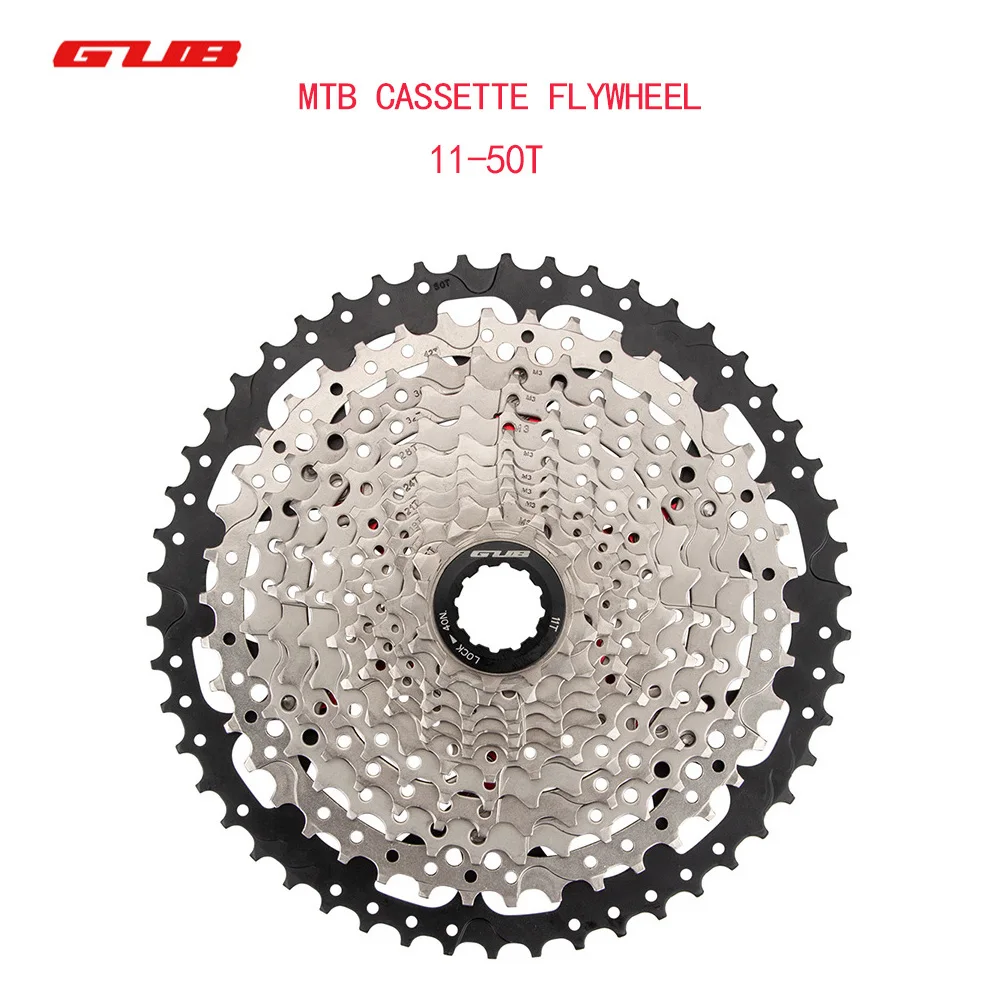 GUB MTB Bicycle Flywheel 12-Speed 11-46/50T variable Speed climbing cassette Bike Flywheel Silver steel aluminum accessories