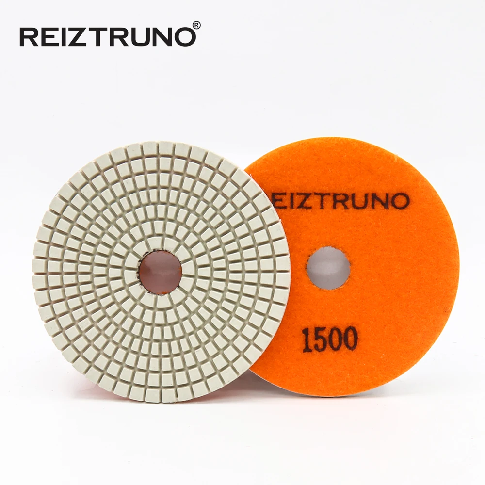 3Pcs REIZTRUNO 4นิ้ว100มม.แผ่นขัดเปียกสำหรับขัดหินอ่อนหินแกรนิต,ควอตซ์,หินธรรมชาติเครื่องมือขัด,ใช้เปียก
