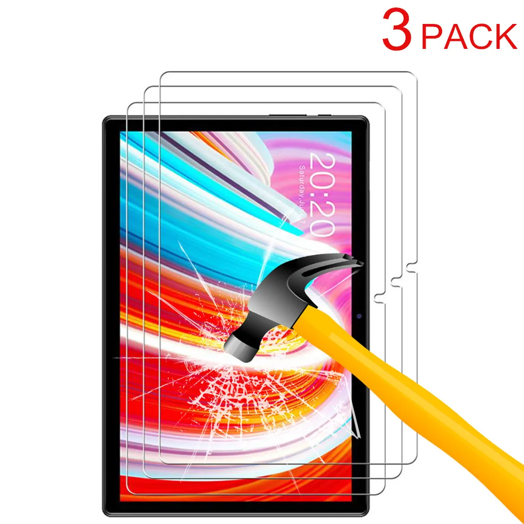 3Piece Glass Films For Teclast T50HD Screen Protector for Teclast P25T P26T T50 T40 M50 Pro Plus T30 P40HD P20HD Glass Protector