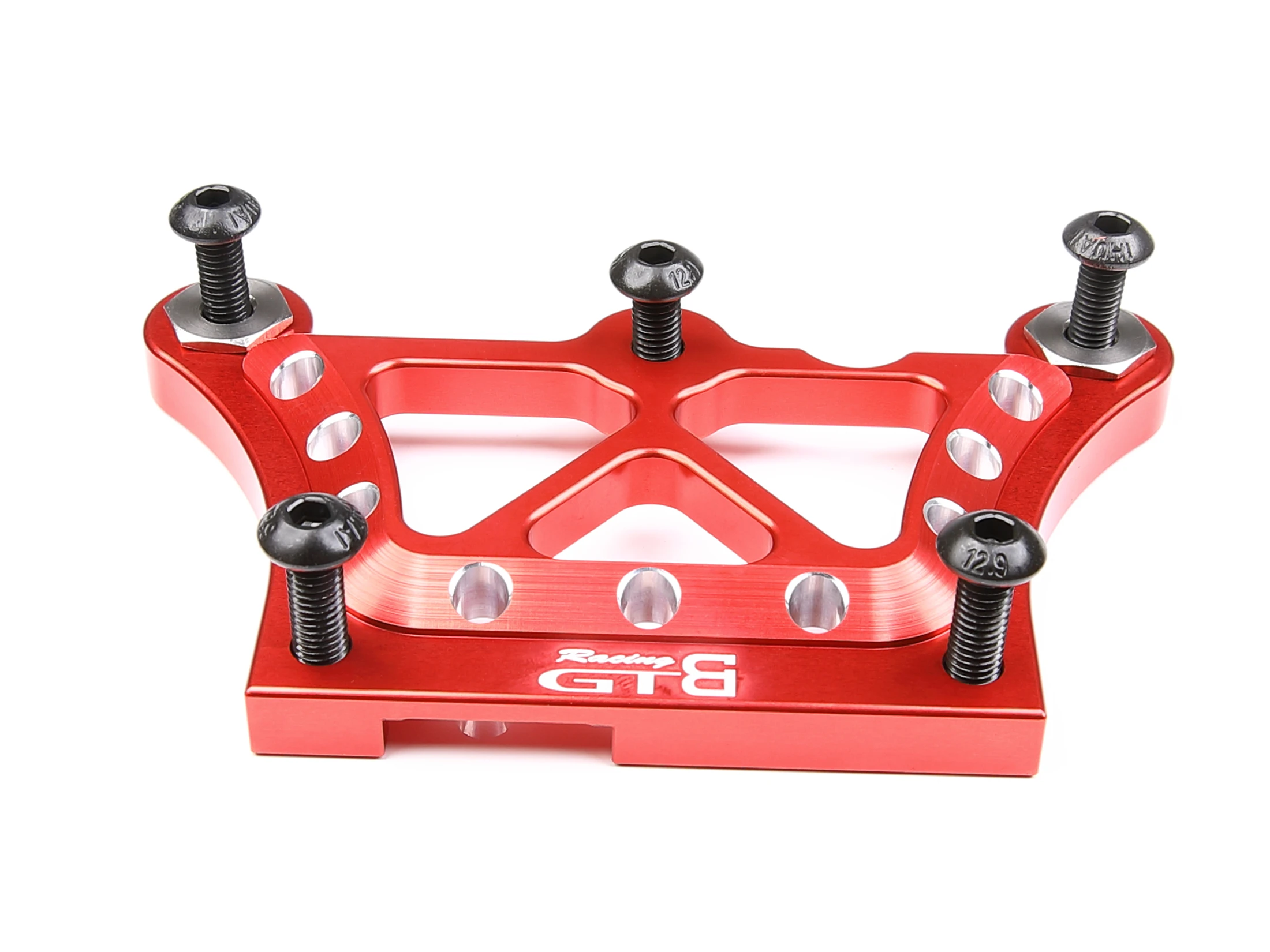 

GTB 1/5 RC Car LOSI Desert Buggy XL DBXL V1.0 MTXL Aluminum Front Top Plate Chassis Brace Upgrade Part (Silver / Red)