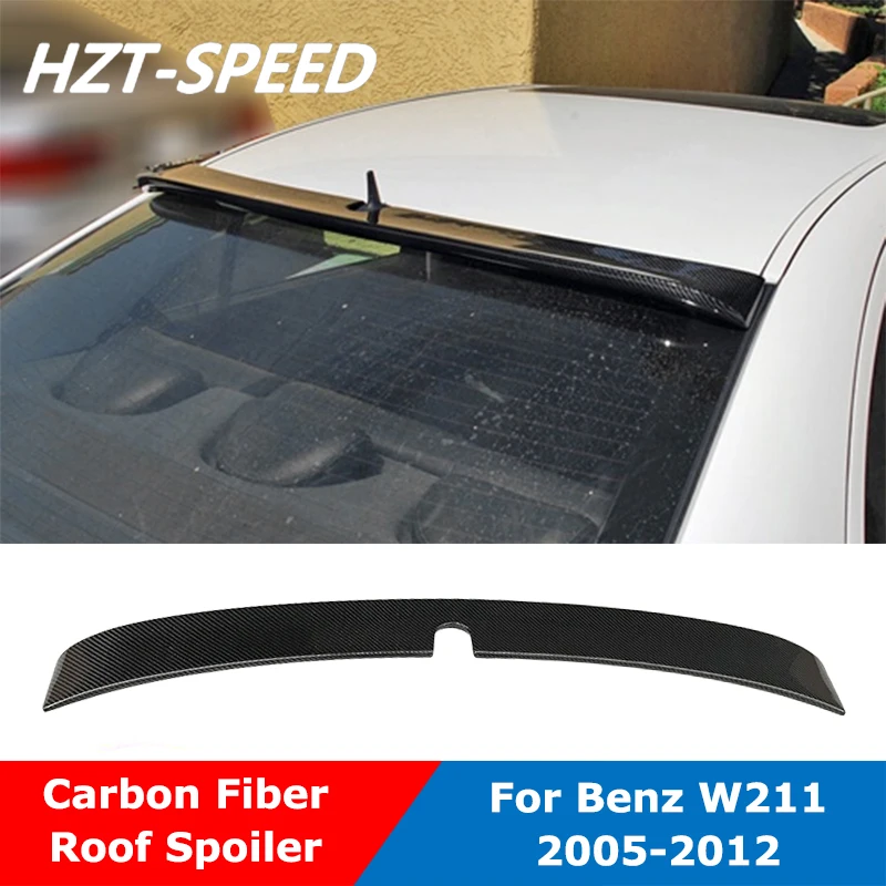 

AMG Style Carbon Fiber Material Rear Spoiler Roof Wing For Benz W211 E240 E280 E320 E350 Car Body Kit 2005-2012