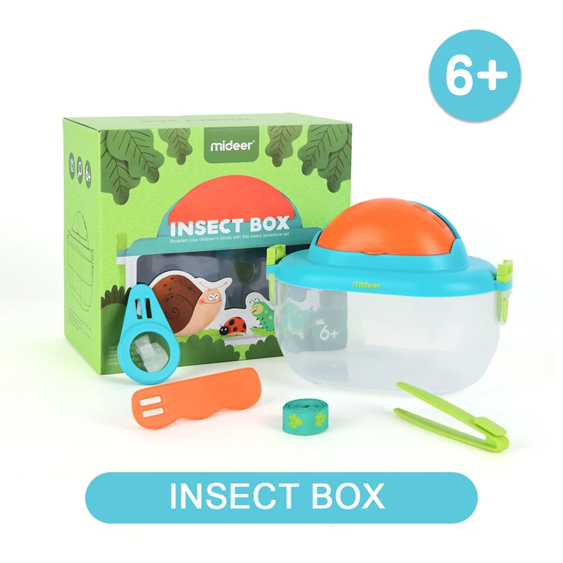 MiDeer-caja de insectos multifunción para niños, lupa, juguetes educativos de aprendizaje, 6Y +