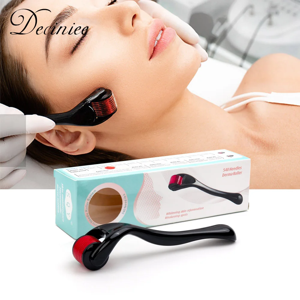 DRS 540 Derma Roller 0.2/0.25/0.3mm Titanium Micro-needling Roller for Skin Care Therapy Hair Growth Microneedle Roller Home Use