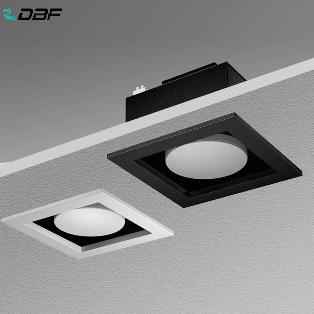 

[DBF]Adjustble Square Recessed Downlights 7W 9W 12W 120 Degrees Beam Angle Replaceable GX5.3 Bulb Ceiling Spot Lamp Living Room