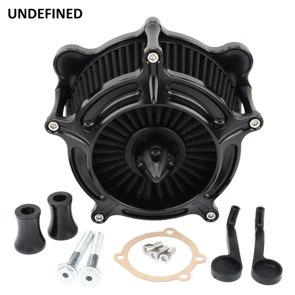 

Black Turbine Spike Air Cleaner Intake Filter System For Harley Twin Cam EVO Touring Dyna Road King Street Glide Softail FXST