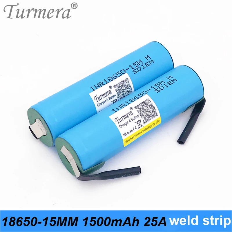 18650 15M Inr Original Battery 18650-15MM 1500Mah 25A for Screwdriver Battery and Shura Shurik for Turmera A15