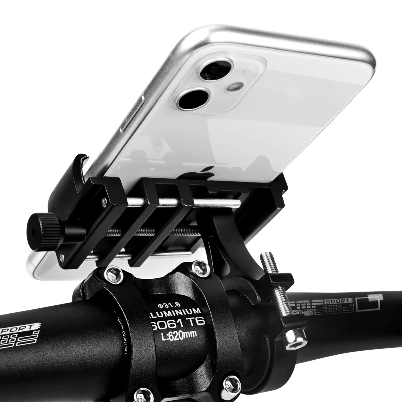 Untoom Bicycle Phone Holder Universal Bike Motorcycle Handlebar Clip Stand Mount Cell Phone Holder Bracket for iPhone 11 Pro Max