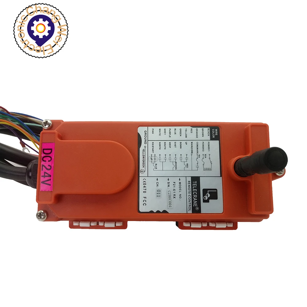 24V Industrial remote controller switches Hoist Crane Control Lift Crane 1 transmitter + 1 receiver F21-E1B