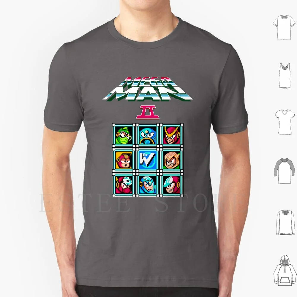 Megaman 2 T Shirt DIY Big Size 100% Cotton Megaman 2 Nes Game Video Snes Console Geek Retro 90s Design Handheld Microsoft