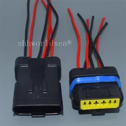 Shhworldsea 1pcs 6 Pin Way Throttle Valve Plug Female Waterproof Electrical Connector With Pigtail For Renault Peugeot Citroen