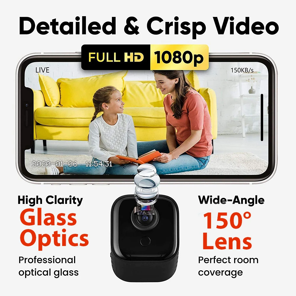 Mini cámara Ip inalámbrica A11, videocámara de videovigilancia, grabadora de seguridad para el hogar, 1080p, HD, WiFi, versión nocturna