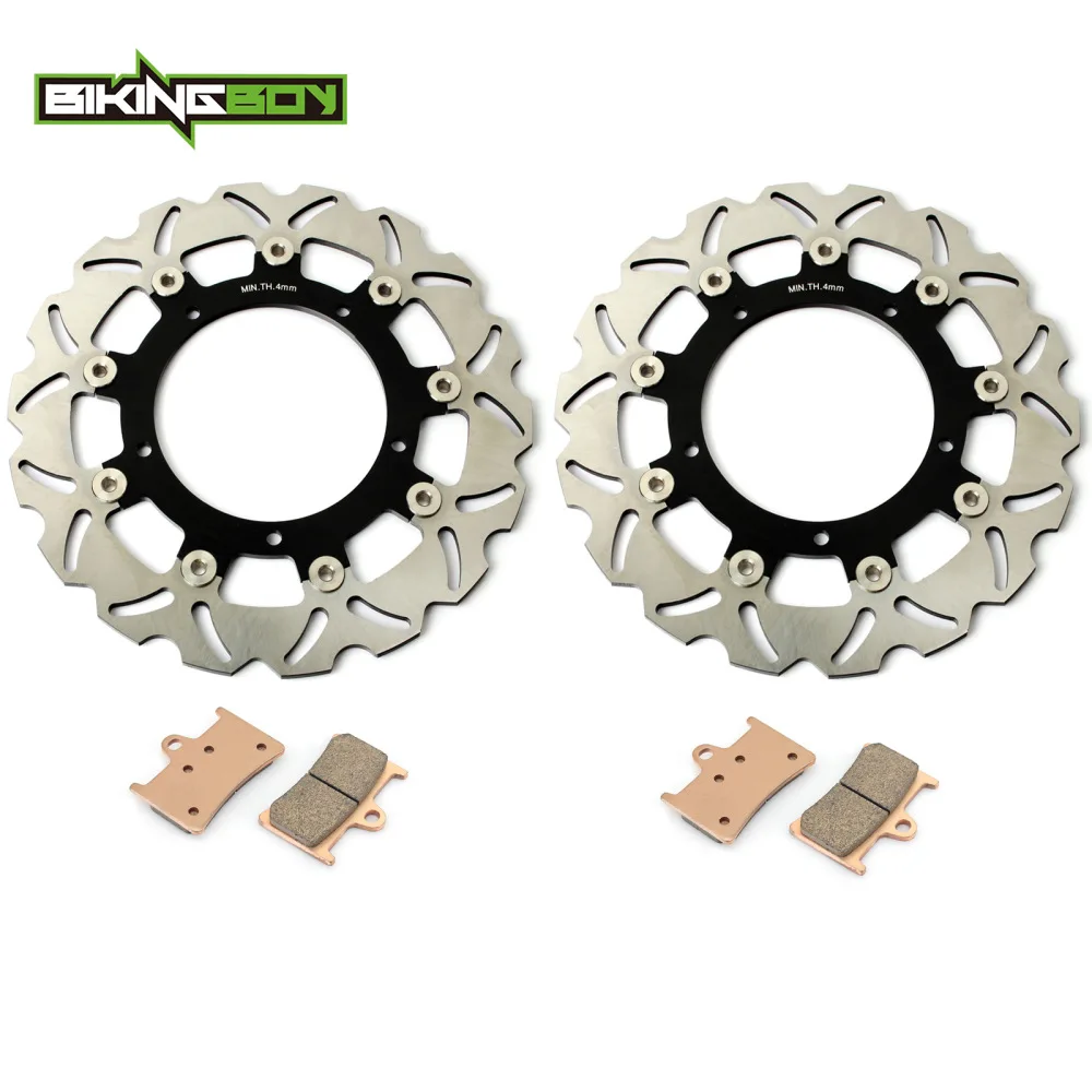 BIKINGBOY Front Rear Brake Discs Disks Rotors For Yamaha YZF R1 04 05 06 FZ1 1000 06 07 08 09 10 11 12 13 14 320mm Stainless Set