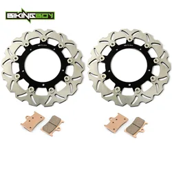 BIKINGBOY Front Rear Brake Discs Disks Rotors For Yamaha YZF R1 04 05 06 FZ1 1000 06 07 08 09 10 11 12 13 14 320mm Stainless Set