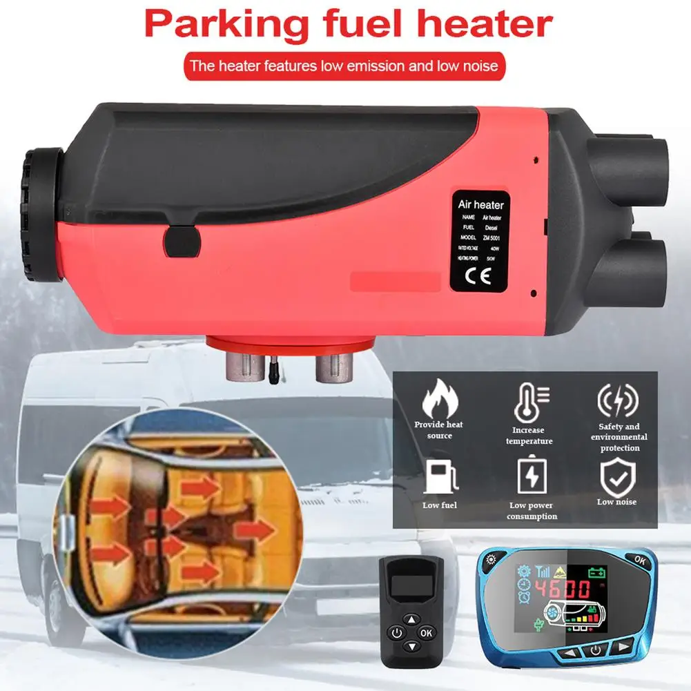 Auxiliary Heater 12V/24V 1-8KW Car Diesels Air Parking Heater Compact Air Parking Heater Kit Boats Home Universal