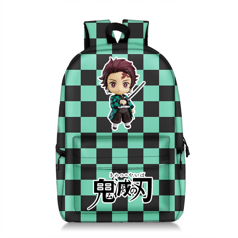 Mochila con estampado de Demon Slayer para hombre y mujer, morral escolar de estilo Anime, bolsa de viaje para estudiantes, Adolescentes