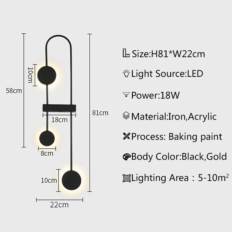 Postmodern Wall Lamp Simple LED Living room Wall Light Nordic Bedroom Bedside Wall Sonce Creative Aisle hote Corridor Lighting