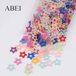 200pcs 12mm ABS Plastic Star Beads DIY Crafts Ornaments Handmade Garments Loose Bead Scrapbook Wedding Decoration