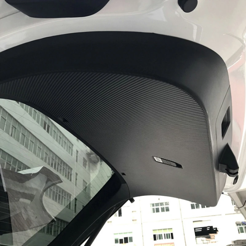 Per Tesla Model X Rear Trunk Protect Cover Film adesivo decorativo in fibra di carbonio