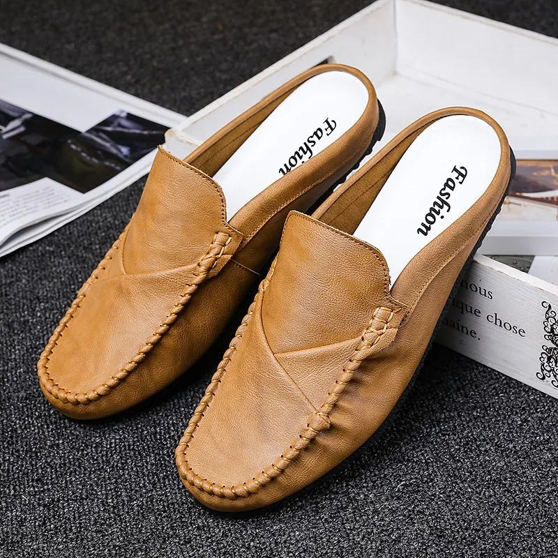 2020 New Fashion Slippers for Men Loafers Casual Shoes Flats Women Open toe Beach Sandals Home Mules Shoes Soft Mens Slides