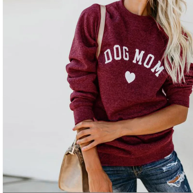 

Female Sweatshirt Spring Autumn Woman Hoodies Long Sleeve O-neck Pullover Letter Loose