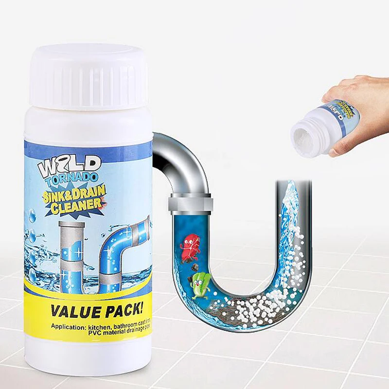 110g Drop Shipping Powerful Kitchen Pipe Dredging Agent Dredge Deodorant  Toilet Sink Drain Cleaner Sewer Fast Cleaning Tools