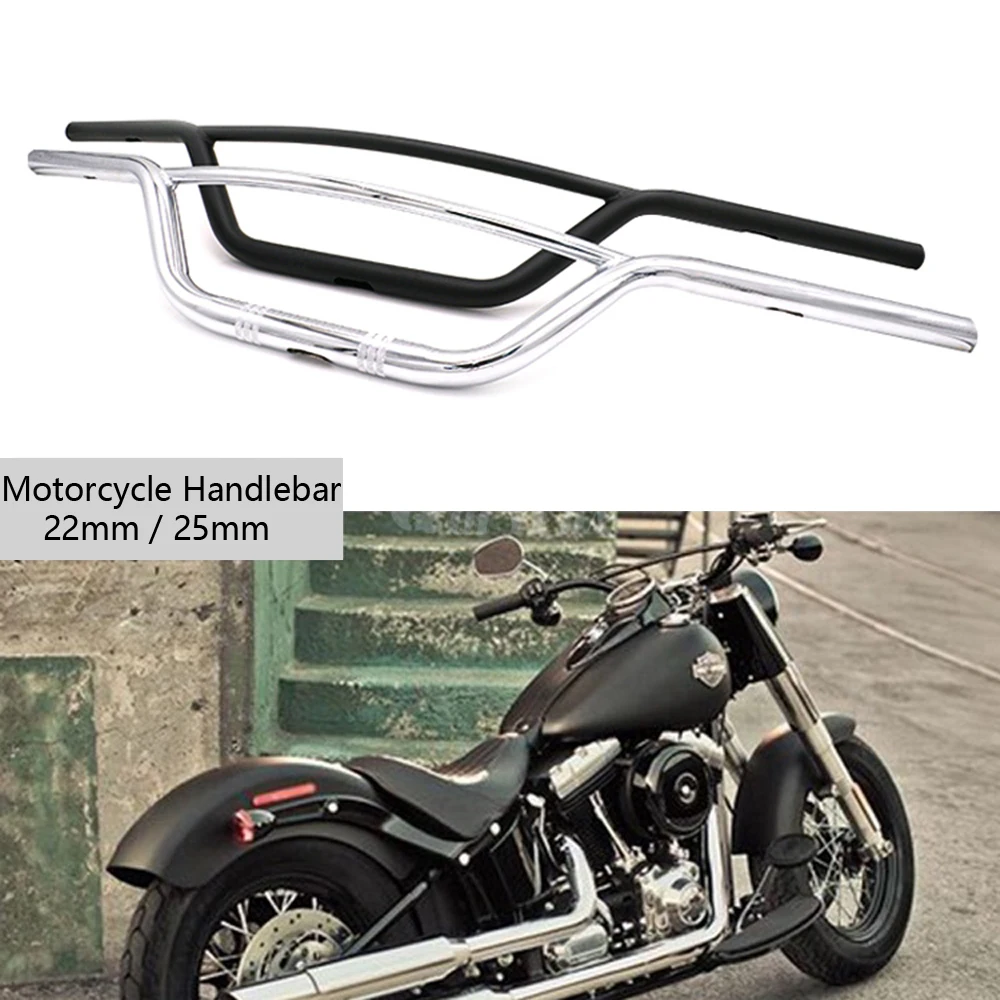 Manillar de motocicleta Retro Para Cafe Racer, Chopper, Bobber, volante, 22mm, 25mm, XL883, XL1200, Z1000