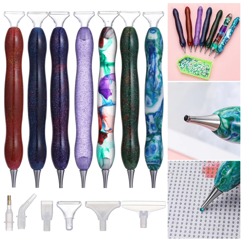 Resin 5D Diamond Painting Pen Eco-friendly Alloy Replacement Pen Heads Point Drill Pens Embroidery Cross Stitch Craft Nail Art