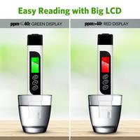 TDS Meter Water Quality Tester TDS EC&Temperature Meter 3 in 1 0-9999 ppm Meter for Drinking Water Test, Coffee, Swimming Pool