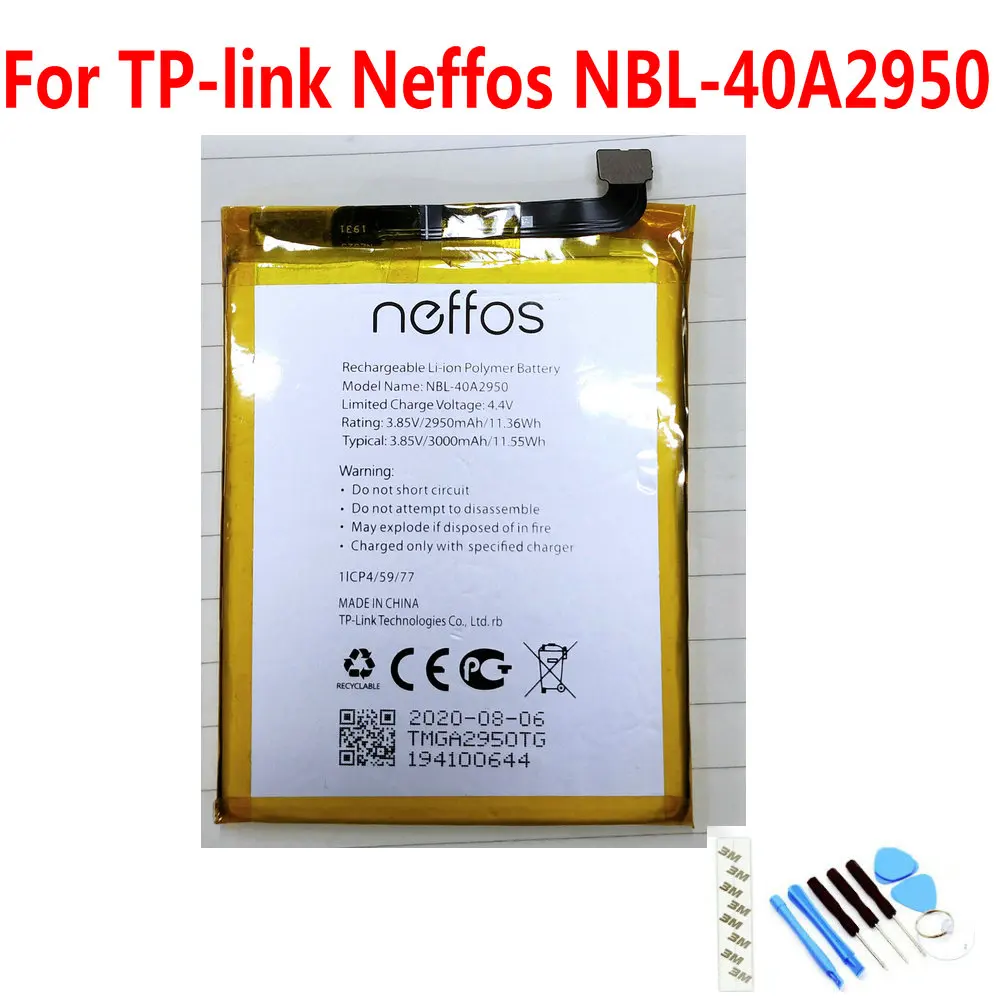 NEW Original 2950mAh  battery For TP-link Neffos NBL-40A2950 Mobile phone