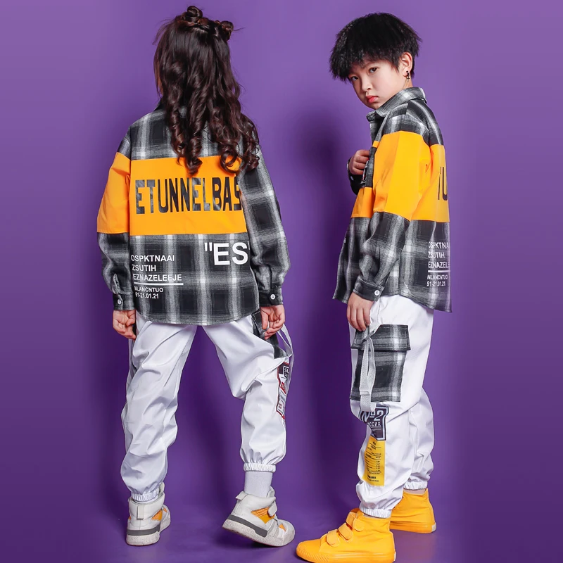 Kids Ballroom Hip Hop outfits Jacket Casual Pants dancing clothing Girl Boys carnival Jazz Dance Costume Clothes Stage Wear