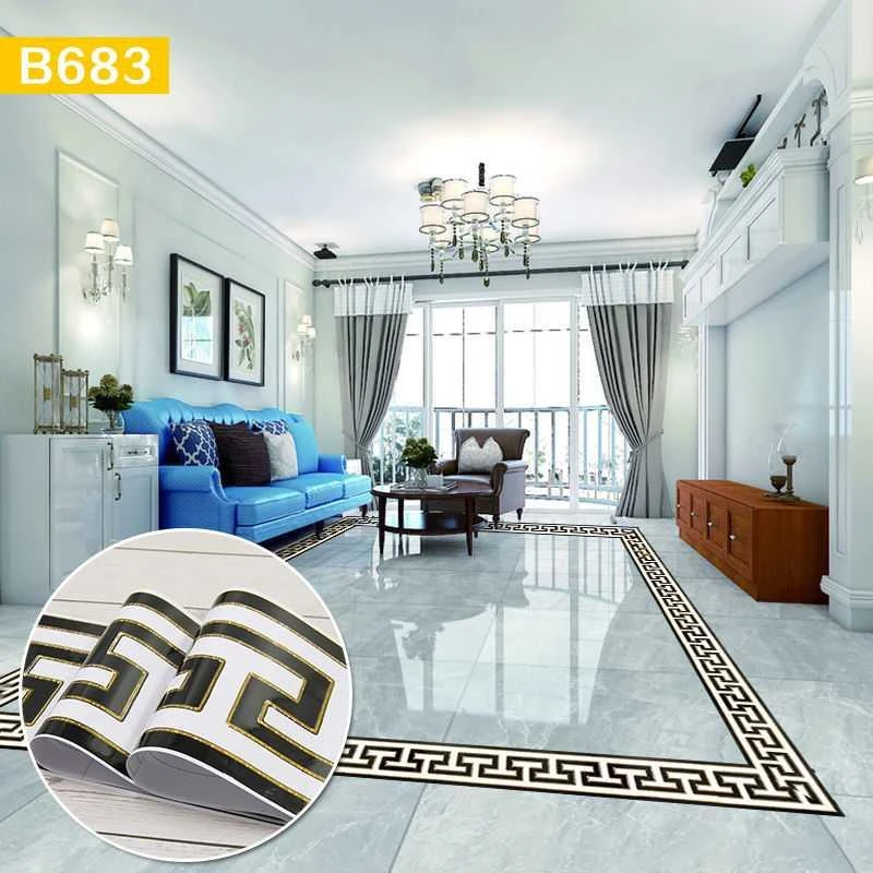 15cmx500cm self-adhesive waveguide wire sticker waterproof and wear-resistant skirting line ground decoration sticker waist line