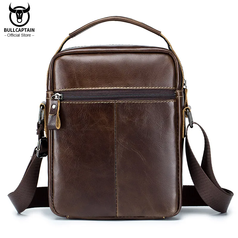 BULLCAPTAIN Fashion Men\'s Shoulder Bag Leather Messenger Bags Male Bolsos Crossbody Bags Quality Man\'s Handbag Travel For Ipad