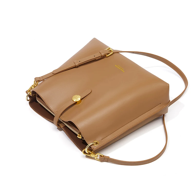 Cnoles Brand Fashion Shoulder Bag Bucket Tote Bags for Women Lady Leather Crossbody Bags with 2 Shoulder Straps