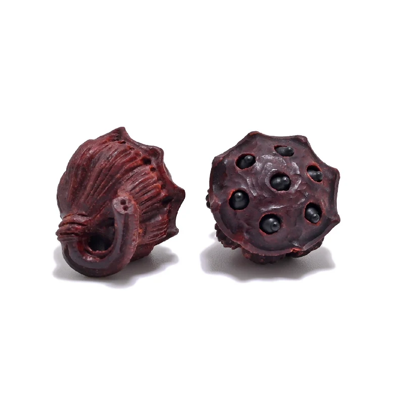 WD-014 Natural Rosewood Boxwood Lotus Seed Beads Handmade Antique Beads For Jewelry Making DIY Beads Bracelet Yoga Necklace