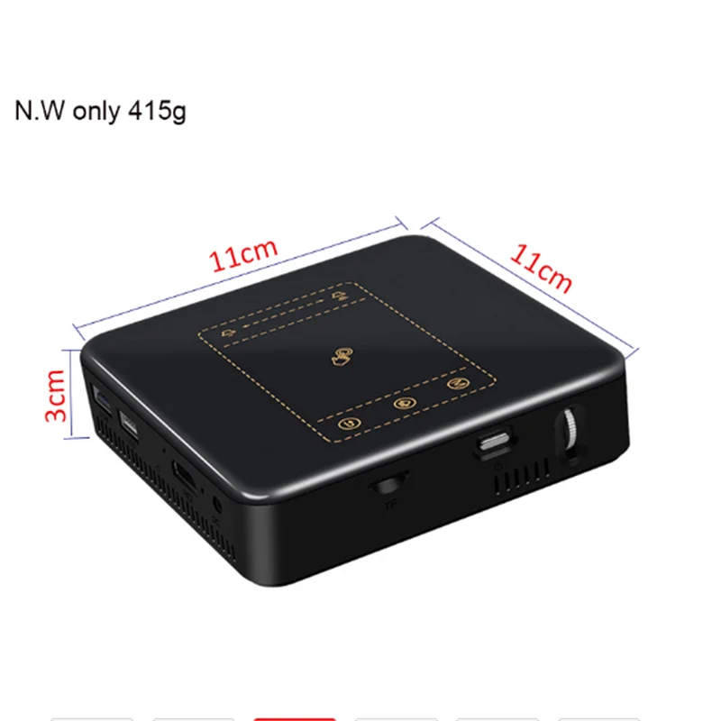 D13 4K Android7.1.2 Mini Dlp Máy Chiếu Cầm Tay Thông Minh Máy Cân Bằng Laser 1 Pin 8000MAh HD 1080P Nhà Proyector Miracast Airplay eshare