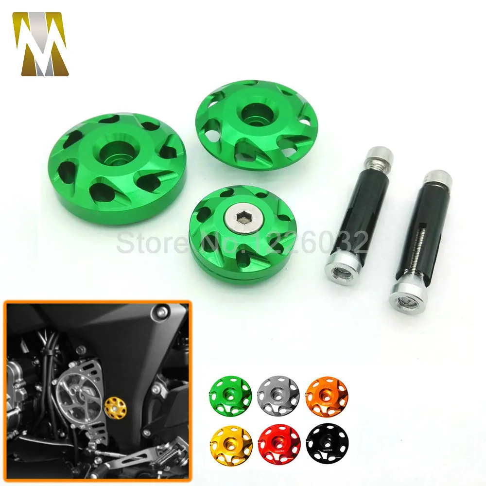 For kawasaki Z1000 10-14 2010 2011 2012 2013 2014 Motorcycle Parts Sales CNC Aluminum Frame Hole Cover 6 Colors