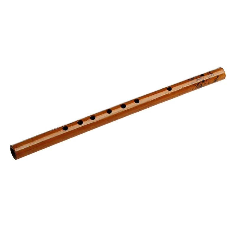 Traditional 6 Hole Bamboo Flute Clarinet Student Musical Instrument Wood Color