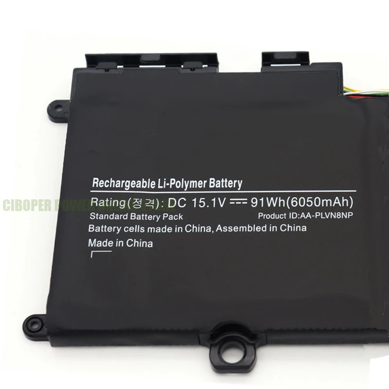 CP Laptop Battery AA-PLVN8NP 15.1V/6050mAh/91Wh For ATIV Book 8 Touch 780Z5E 780Z5E-S01 NP780Z5E 870Z5G NP870Z5G 870Z5E NP870Z5E