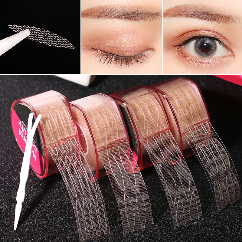 sticky eyes Tape Sticker Double Fold Self Adhesive Eyelid Tape Stickers S/L Makeup Clear Beige remonte paupière tombante