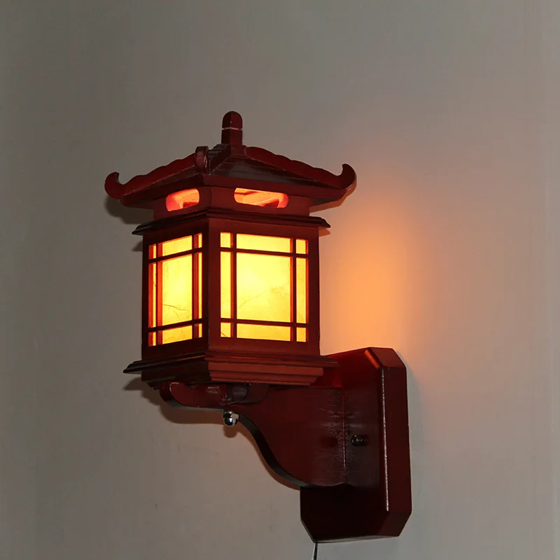 

Antique Chinese Retro Wood Wall Lamp Sconce Light e27 Restaurant Hotel Bedroom Wall Sconce Vintage Light Fixture Art Deco